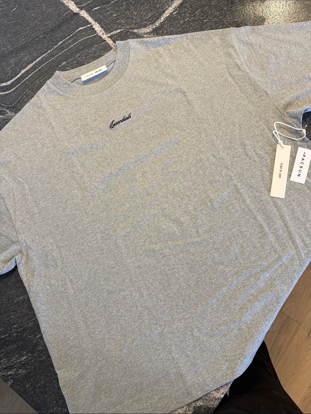 Essentials Fear of God Men's Crewneck T-Shirt - Light Gray